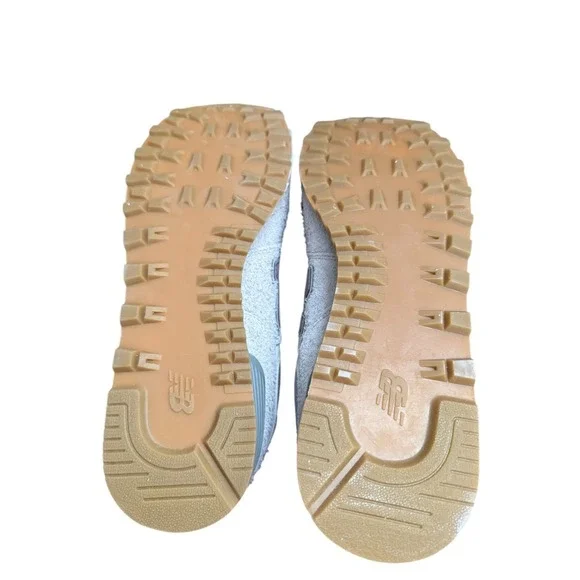 New Balance 574 Cordura Ghost Gray Purple Suede Sneakers Retro Women's Size 11.5 - Picture 4 of 8